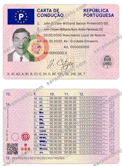 Portugal driving license